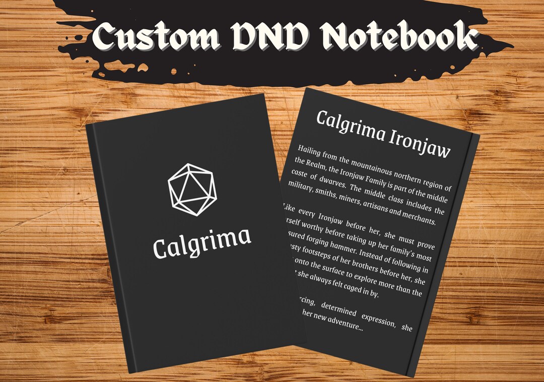 Custom DND Notebook Dnd Campaign Journal Dungeon Master Etsy
