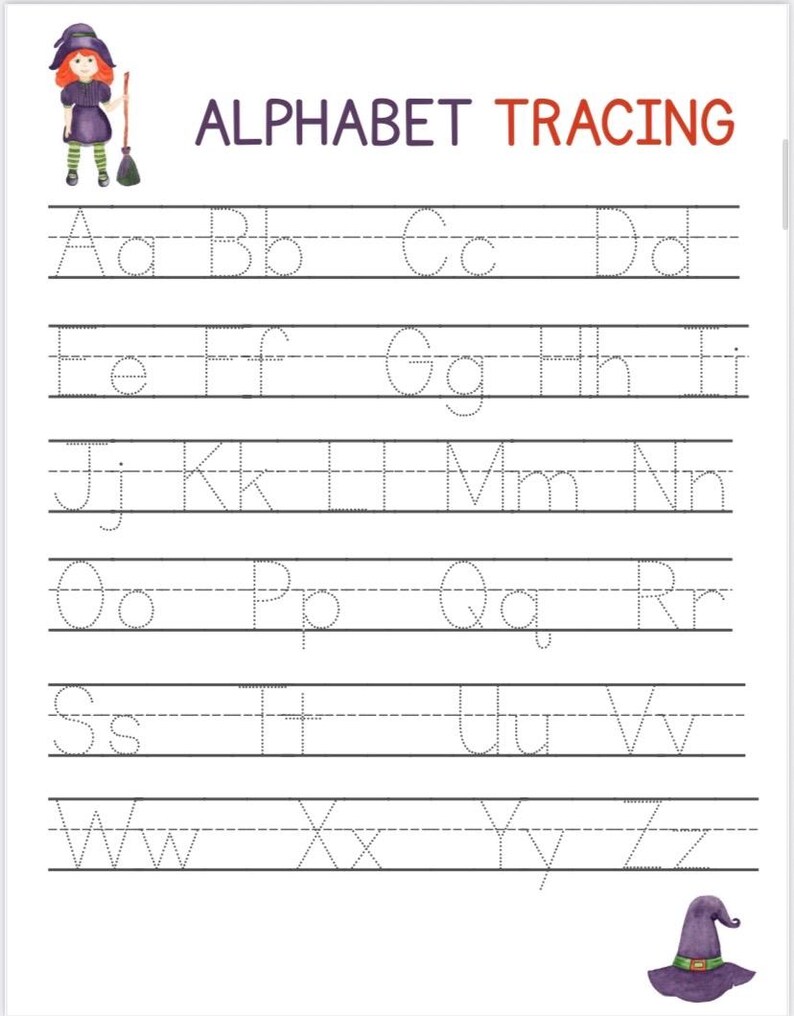 Halloween Preschool Activity Pack: Tracing, Counting (digital Download ...