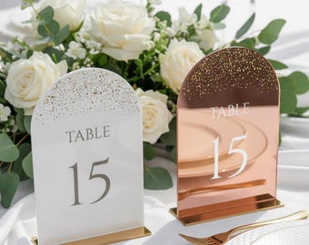 Acrylic Table Numbers, Wedding Reception Decor