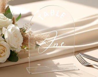 Acrylic Table Numbers, Wedding Signage, Reception Decor