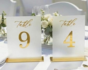 Acrylic Table Numbers, Wedding Signs, Bridal Shower Decor