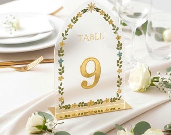 Acrylic Table Numbers, Wedding Table Decor, Reception Decorations