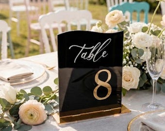 Acrylic Table Numbers, Wedding Reception Decor, Welcome Signs