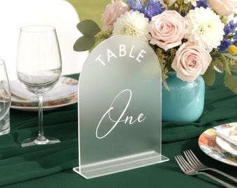 Acrylic Table Numbers, Wedding Sign, Reception Decor, Event Signage