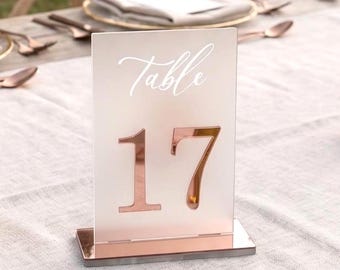 Wedding Table Numbers, Acrylic Signs, Reception Decor