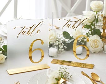 Wedding Table Numbers, Reception Decor, Acrylic Signs
