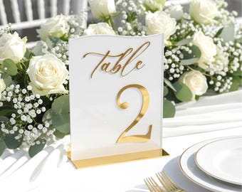 Table Numbers, Wedding Reception Decor, Acrylic Signs