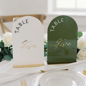 Acryl bruiloft tafelnummers, gouden spiegel tafeldecor