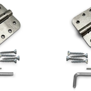 Villar Home Designs 2 Pack Heavy Duty Rounded Fire Resistant 4 Inch x 4 Inch Door Hinges Polished Chrome with Soft Close