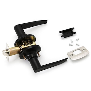 Villar Home Designs Door Lever Lara Black Passage