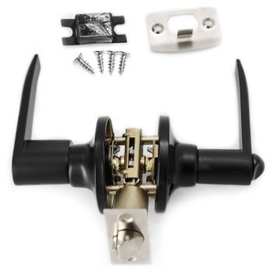 Villar Home Designs Door Lever Lara Black Privacy