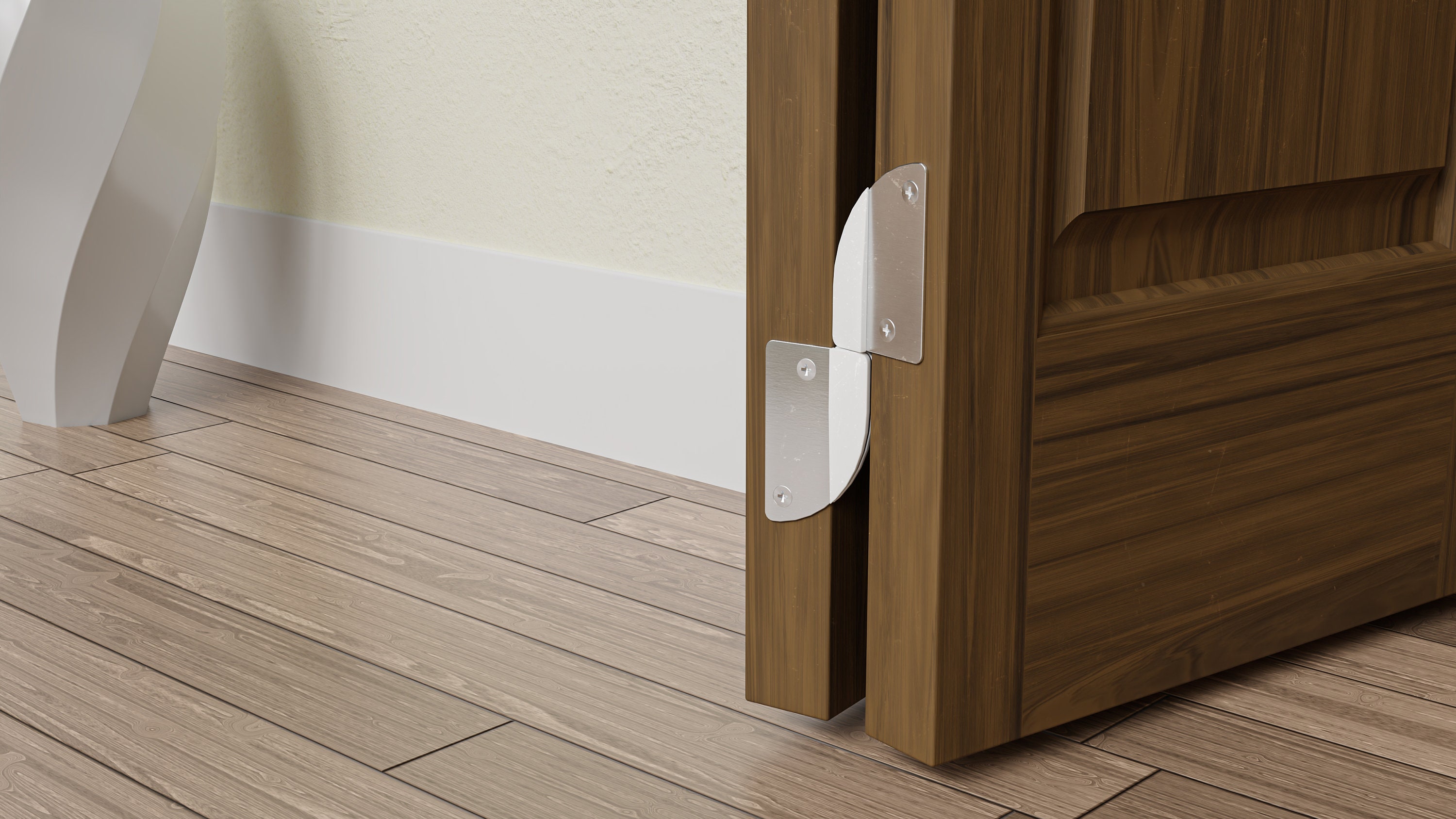 Villar Home Designs Bifold Folding Heavy Duty Sliding Closet Door Hardware Set With Silver Top