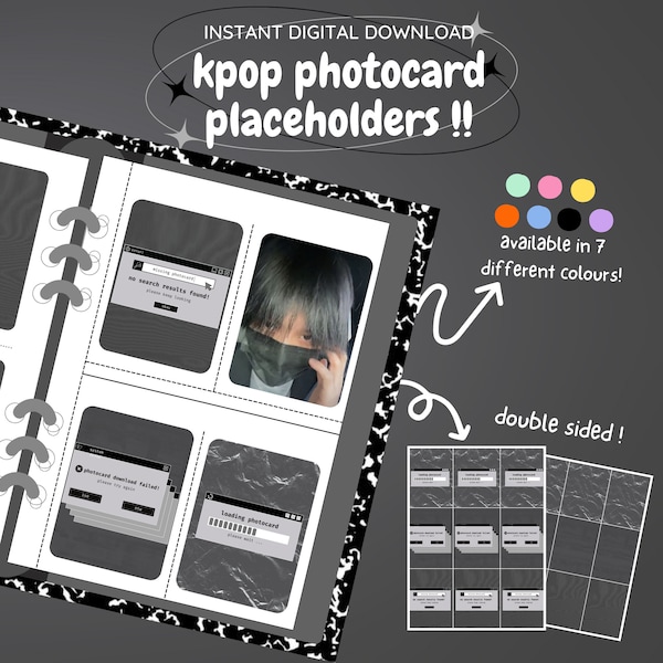Binder Filler Template Kpop Etsy