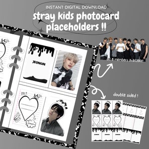 kpop fotokaartmapvuller: jeongin verdwaalde kinderpakket !! [digitaal downloaden / printbaar] | pc-collectie toploader tijdelijke aanduiding invoegen skz