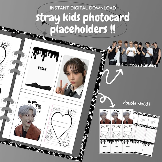 Remplissage de classeur de cartes photo kpop : pack noir -  France