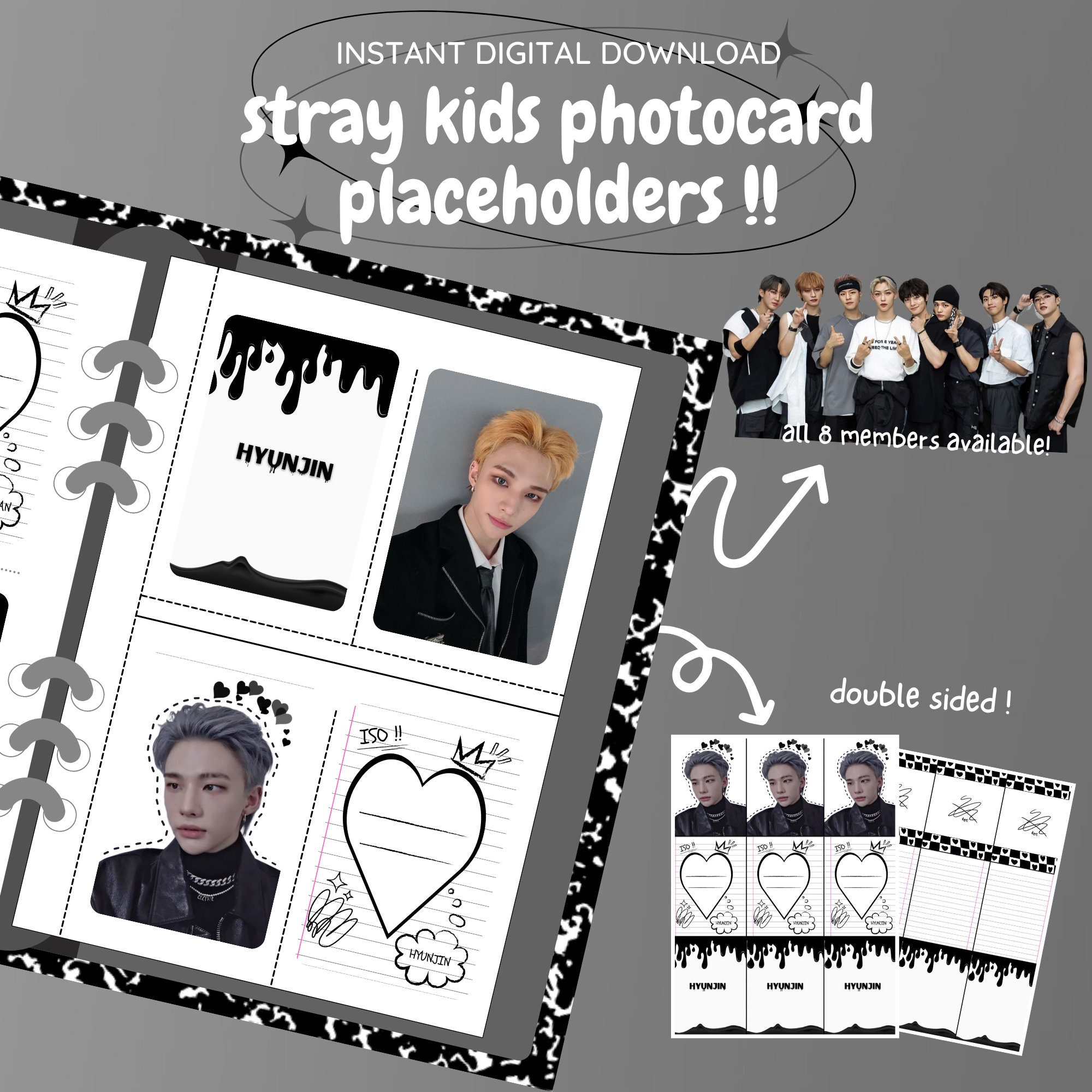 Amazon.com: Stray kids 92 PCS Hyunjin Photocards Bundle with