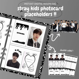 kpop fotokaartbindervuller: seungmin verdwaalde kinderpakket !! [digitaal downloaden / printbaar] | pc-collectie toploader tijdelijke aanduiding invoegen skz