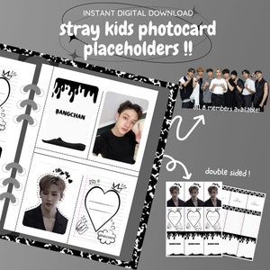 kpop fotokaartmapvuller: bangchan verdwaalde kinderpakket !! [digitaal downloaden / printbaar] | pc-collectie toploader tijdelijke aanduiding invoegen skz