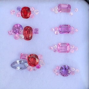 Silky sapphire set for ring Unheated, untreatmeant.