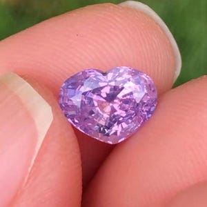 1.44ct Lavender silky sapphire, Silky sapphire heart, Milky sapphire heart, Silky sapphire