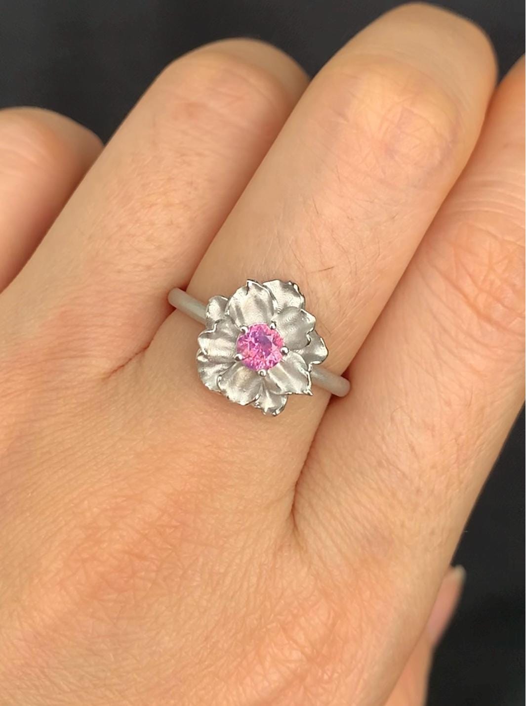Milksapphire, Silver Ring, Silky Sapphire Ring, Milky Sapphire