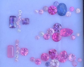 Silky sapphire set for ring, from Vietnam