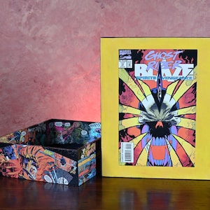 Ghost rider comic box made with Decoupage/ ghost rider fan gift/ Ghost rider stash box/