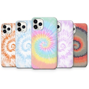 Tie Dye Phone Cover, Boho Phone Case for iPhone 14, 13, 12, 11 Pro Max, X, XR, XS, SE, 8 Plus, Samsung S20 Fe, S21, S22, Galaxy A53, Pixel 6