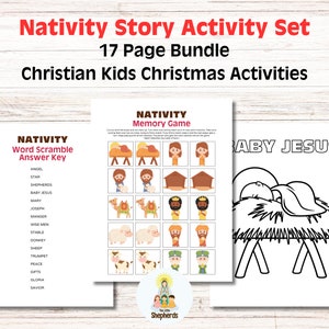 Nativity Story Printable Games & Coloring Pages | Christian Kids Christmas Activities