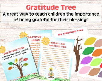Little Children's Printable Gratitude Tree | Teaching Kids Thanks | God's Blessings Tree Activity