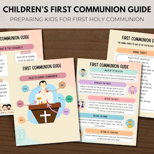 Children&#39;s First Holy Communion Guide | Eucharist Preparation for Catholic Kids Printable