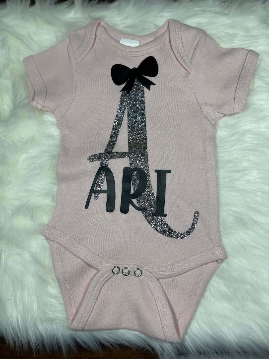 Personalize Baby Onsie,custom Onsie, Baby Onsie, Glitterrd Onsie - Etsy