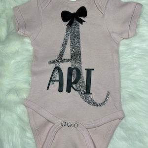 Personalize Baby Onsie,Custom Onsie, Baby Onsie, Glitterrd Onsie