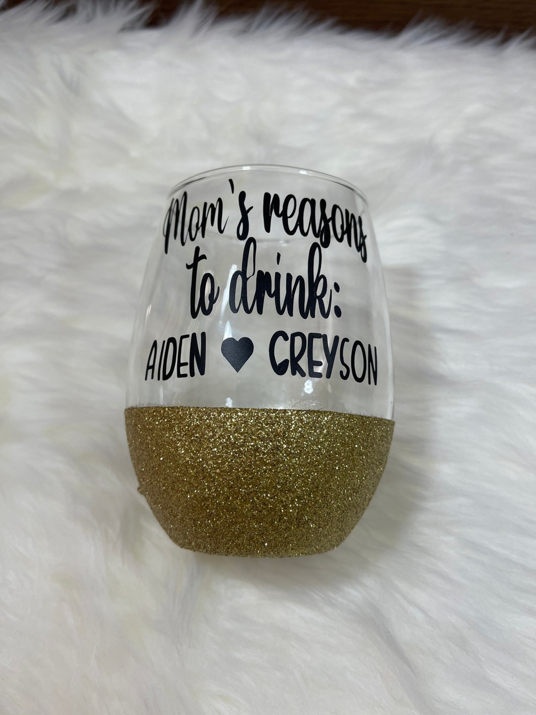 Reasons Mama Drinks Wine Glass, Custom Wine Glass, Mom Wine Glass, Wine ...