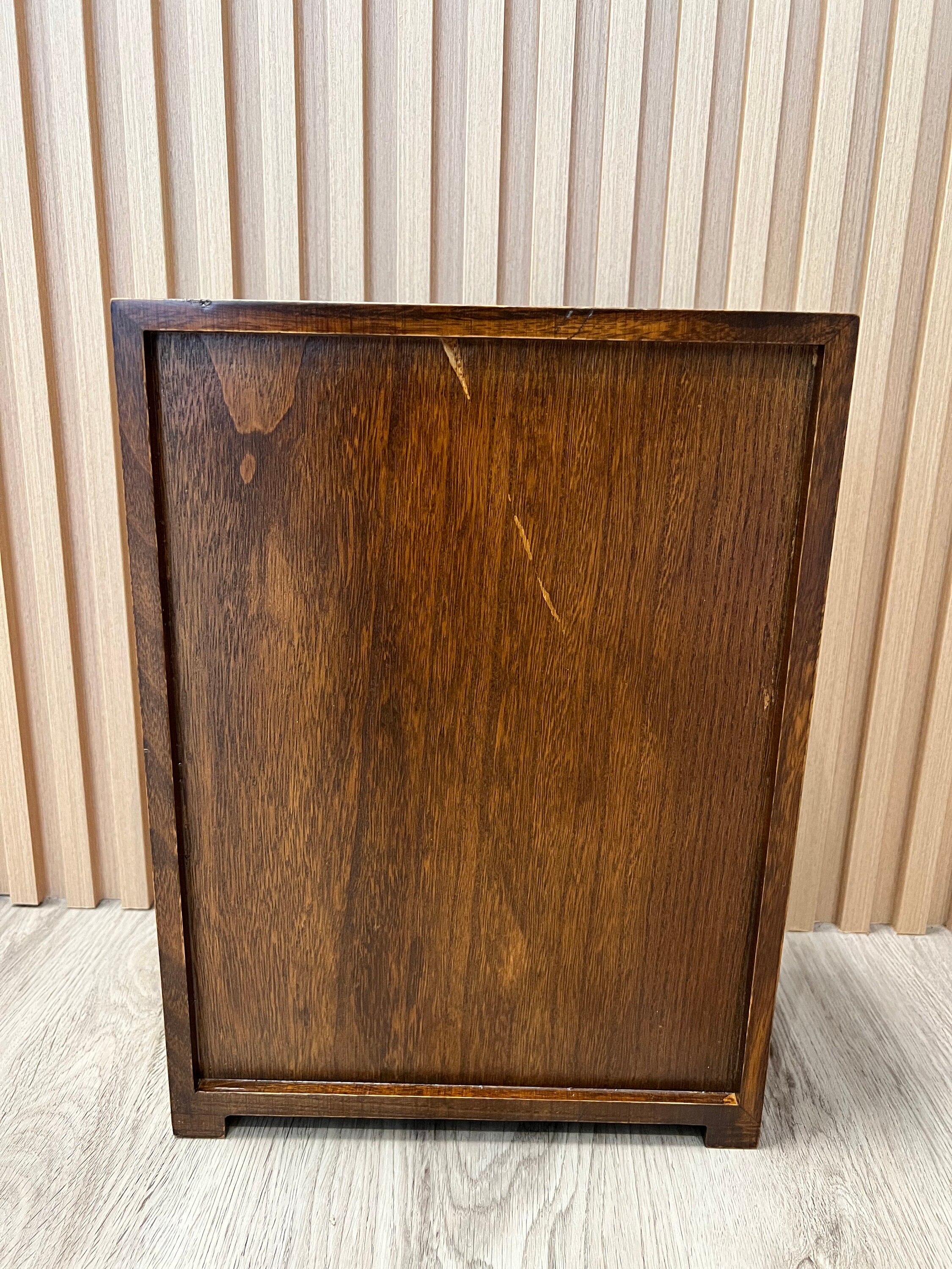 Custom Made Vintage News 10 Drawer Card Catalog Style Desktop Organizer