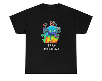 Hallo Kthulhu Unisex Heavy Cotton Tee
