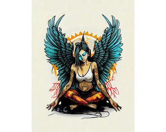 Angelpunk Yoga Heksenprint