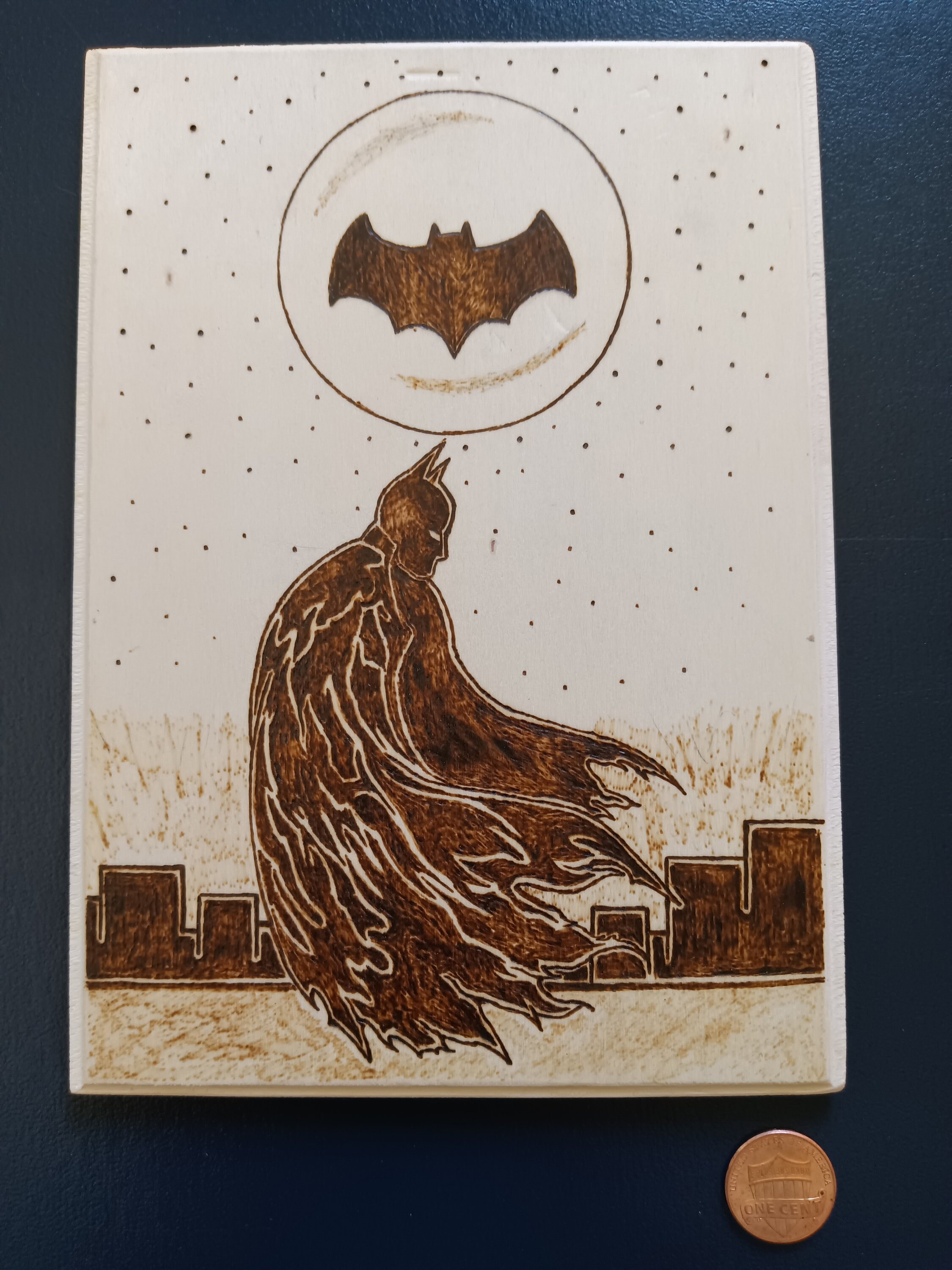 Pyrography Batman - Etsy