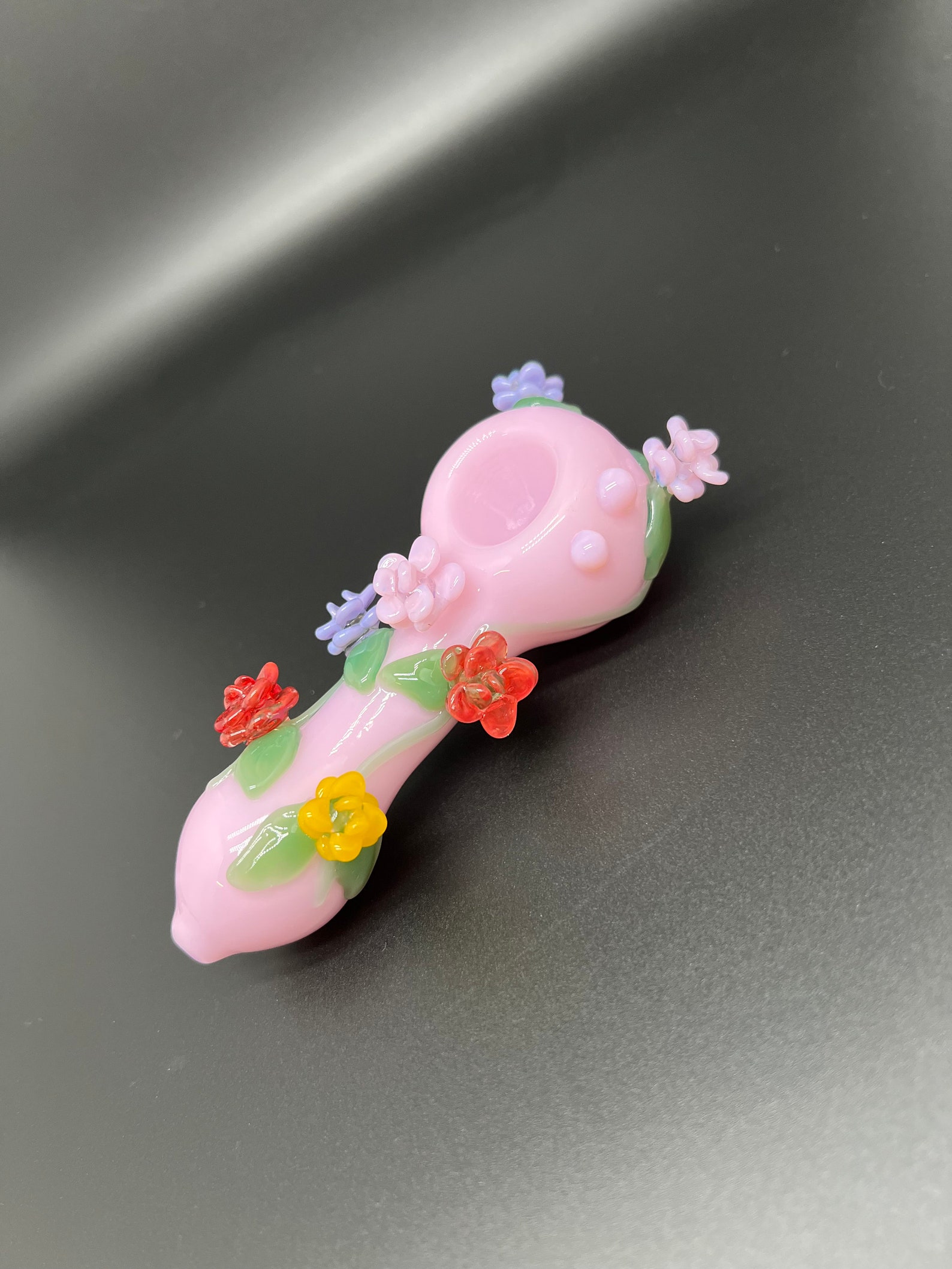 Flowers Hand Pipe Girly Handmade Pipe Pink Pipe Tobacco Etsy
