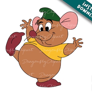 Assepoester gus muis, muizen clipart Svg Png, svg cricut schattige muizen, vriend Svg, Gus karakter, vakantie Png-bestanden, Cricut sublimatie