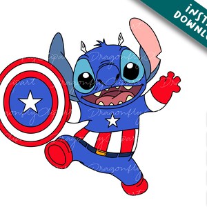 Stitch Superheld svg,svg Cricut Helden Kind,Geschenk für Freund, Geburtstag Weihnachten Charakter, Event Handwerk Png Dateien für Cricut Sublimation