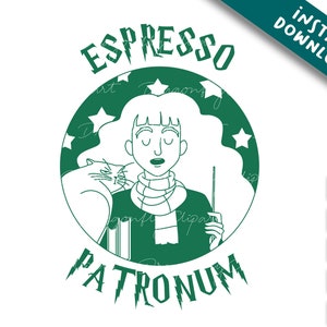 Cute Wizard Svg, espresso patronum, hermione espresso formula coffee,Magic Wizard School, Silhouette Cricut Files, Svg Png Dxf jpg eps
