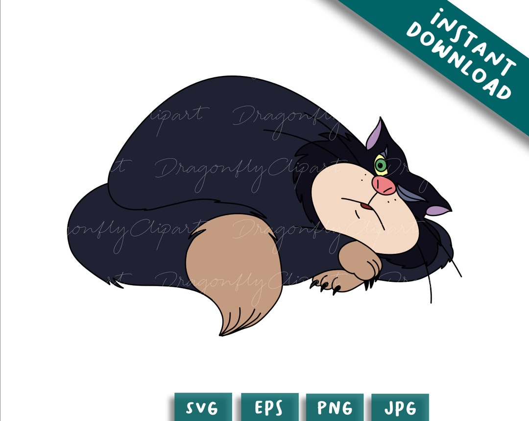 Buy Cinderella Lucifer Cat, Clipart Svg Png, Svg Cricut, Cinderella ...
