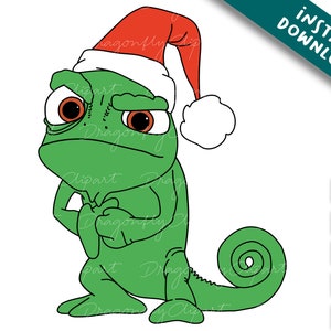Pascal raiponce noël, Noël Svg Png, svg cricut noël, ami Svg, Personnage de Noël, Fichiers Png de vacances, Sublimation Cricut