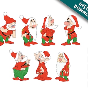 Bundle 7 nani natale, Natale Svg Png, svg cricut natale, amico Svg, carattere natalizio, Holiday Png Files, cricut sublimazione