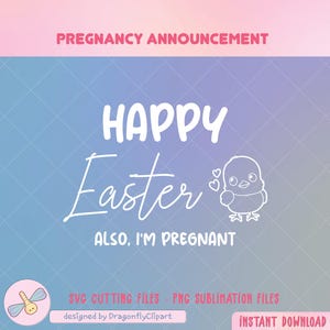 Archivos digitales de revelación del embarazo de primavera: anuncio de un bebé con temática de Pascua