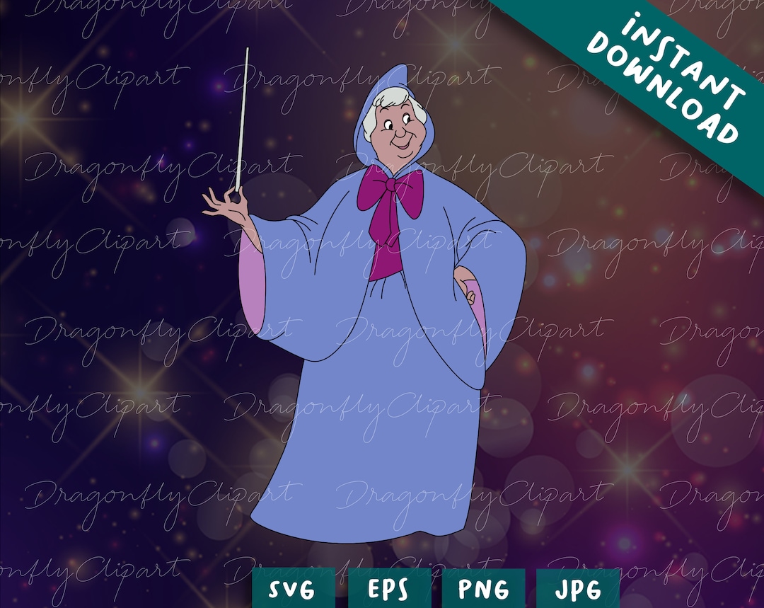 Fairy godmother様 Cinderella Fairy Godmother, Clipart Svg Png, Svg Cricut