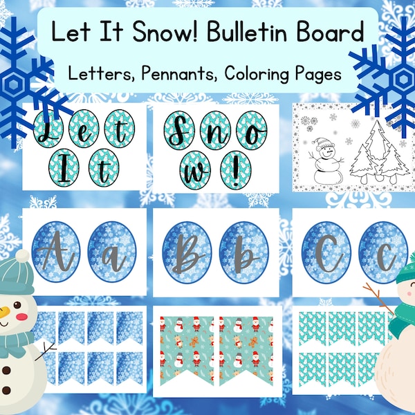 Winter Bulletin Board Etsy