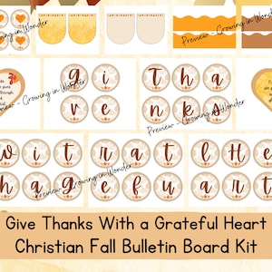 Fall Christian Class, Church Bulletin Board Kit, Give Thanks