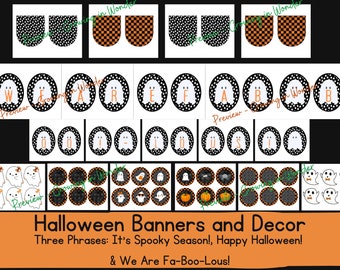 Halloween Printable Banner, Halloween Bulletin Board, Halloween Decor